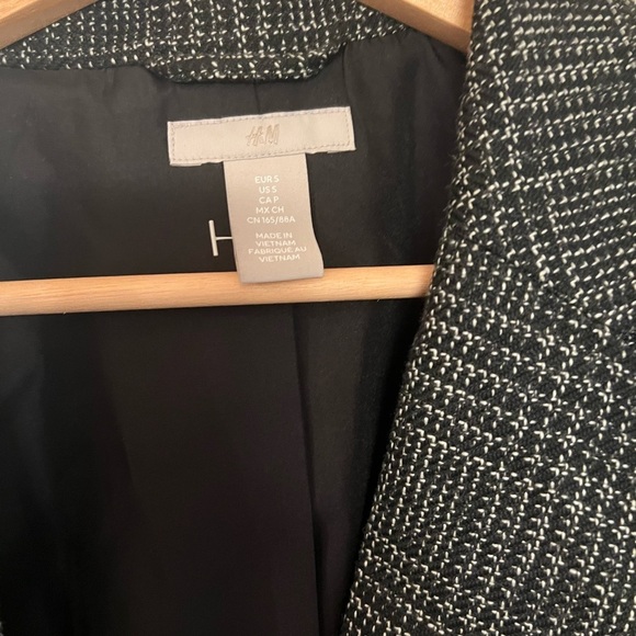 H&M Monochrome Checkered Blazer S - Picture 2 of 3